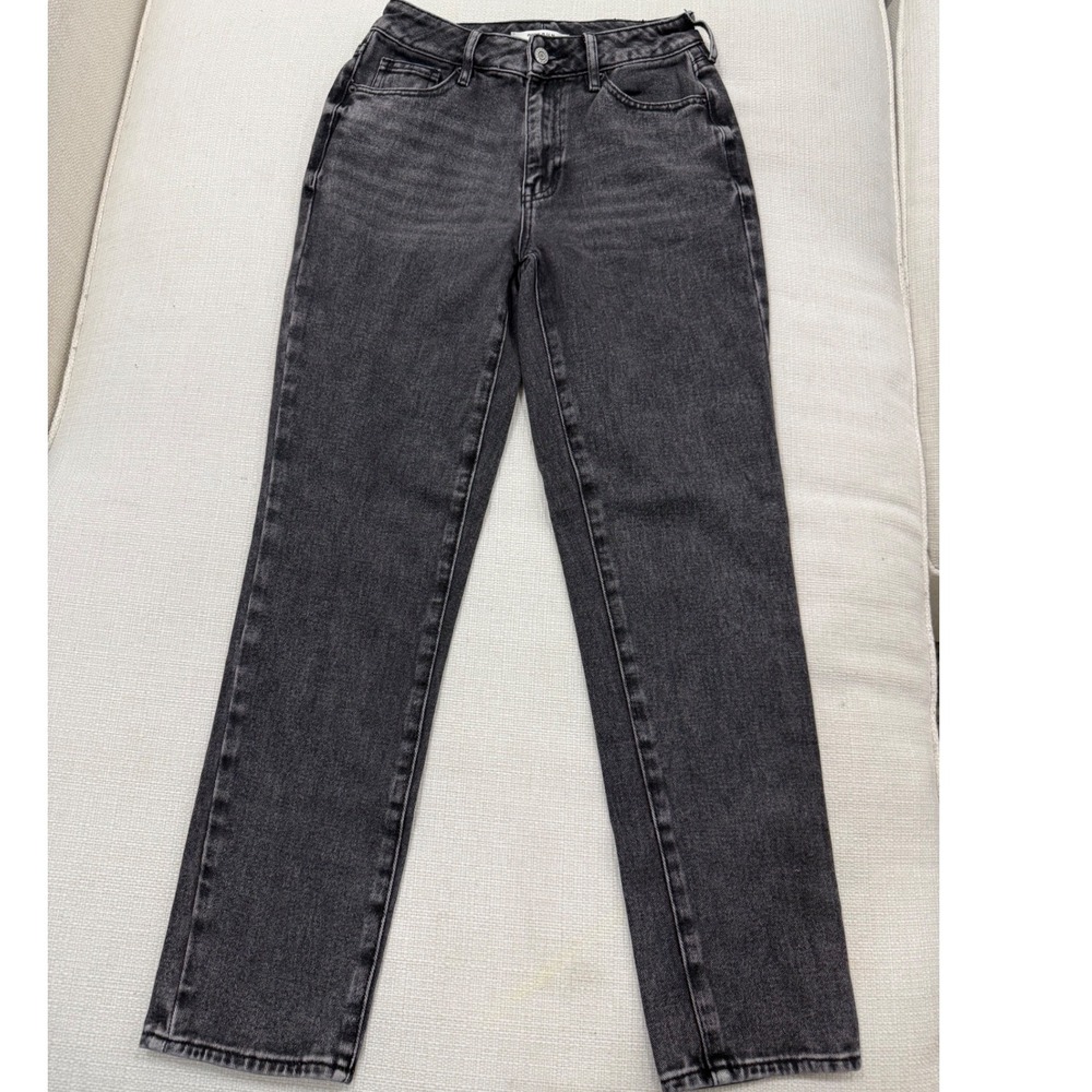 PacSun Mom Jean Women 24 Washed Black High Rise Tapered Denim Excellent‎